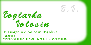 boglarka volosin business card